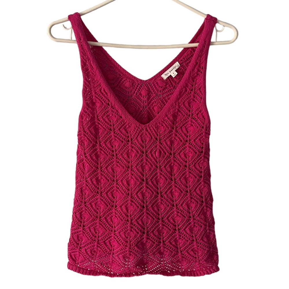 Blu Pepper Crochet Pink Boho Tank